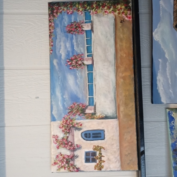 12x24" original painting acrylic on stretched canvas art by Becki - Picture 1 of 2